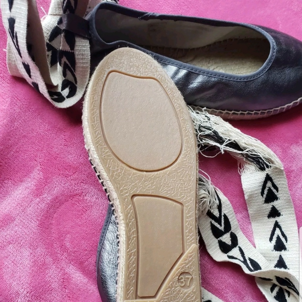 New Free People Ankle Wrap Leather Flats EUR 37 - Picture 3 of 7